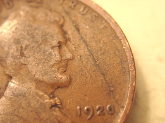 1920-Lincoln-Wheat-Cent-Die-Crack,-Die-Break-Or-Lamination?
